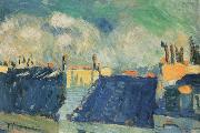 pablo picasso blue roofs oil painting reproduction
